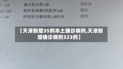 【天津新增35例本土确诊病例,天津新增确诊病例323例】-第1张图片