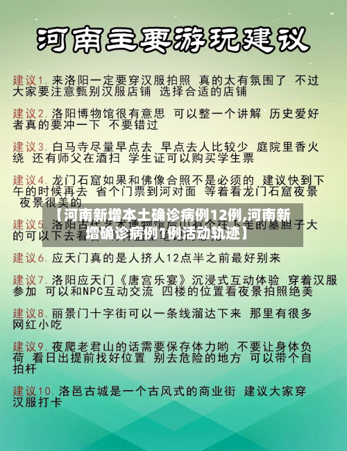 【河南新增本土确诊病例12例,河南新增确诊病例1例活动轨迹】-第3张图片