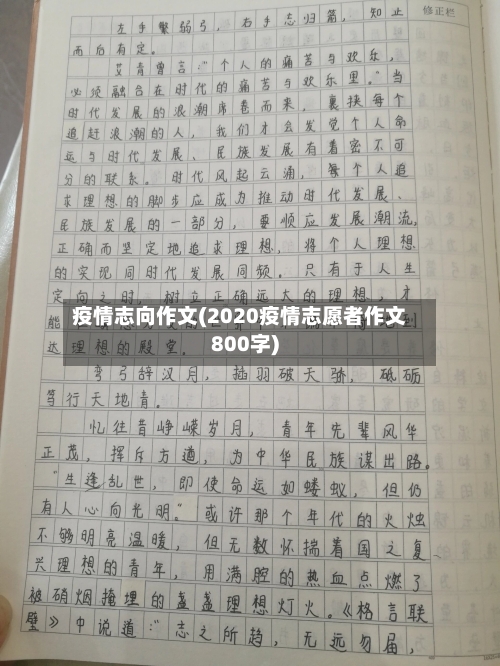 疫情志向作文(2020疫情志愿者作文800字)-第1张图片