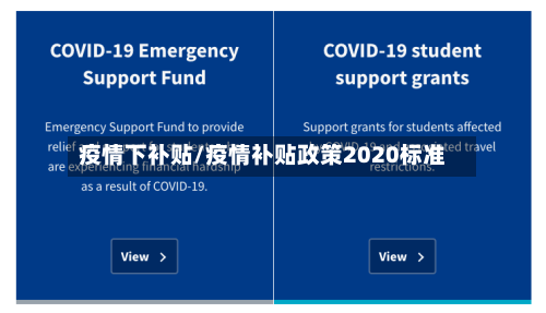 疫情下补贴/疫情补贴政策2020标准-第1张图片