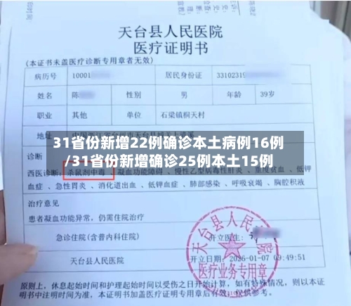 31省份新增22例确诊本土病例16例/31省份新增确诊25例本土15例-第2张图片