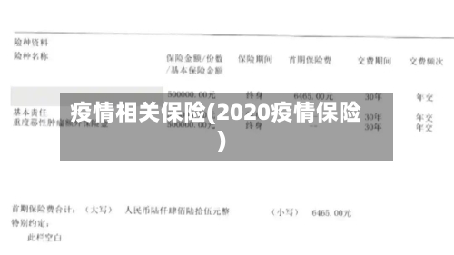 疫情相关保险(2020疫情保险)-第3张图片