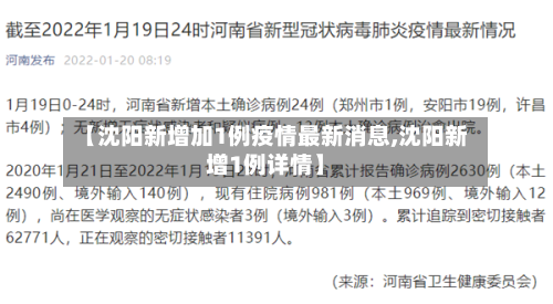 【沈阳新增加1例疫情最新消息,沈阳新增1例详情】-第1张图片
