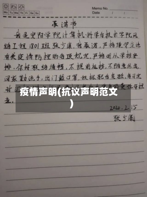疫情声明(抗议声明范文)-第1张图片