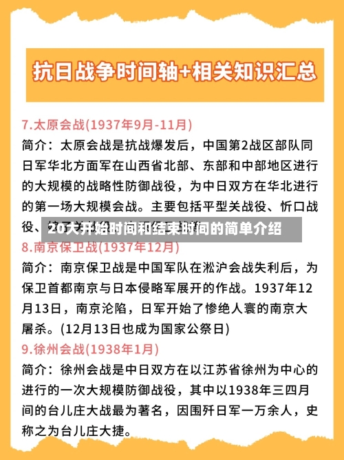20大开始时间和结束时间的简单介绍-第2张图片