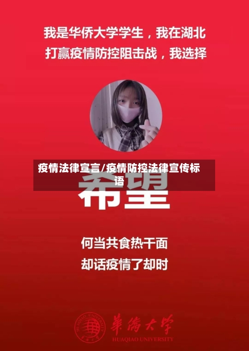 疫情法律宣言/疫情防控法律宣传标语-第1张图片